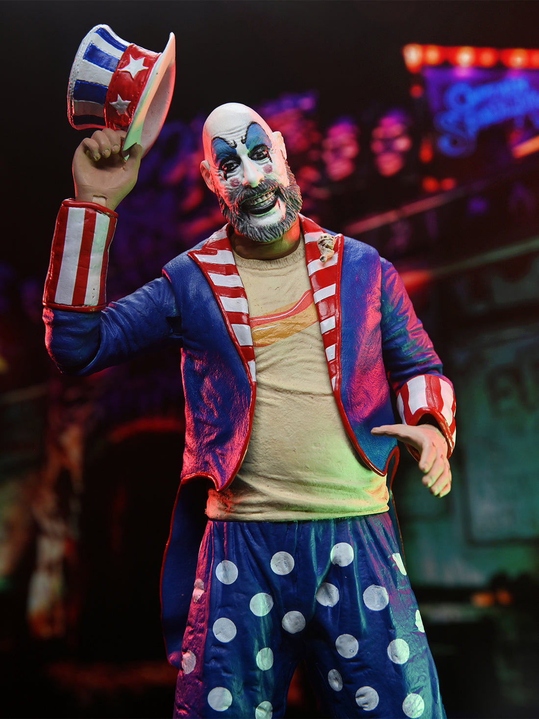 BUY NOW HOUSE OF 1000 CORPSES - CAPTAIN SPAULDING TAILCOAT 20TH ANNIVERSARY | NECA ONLINE