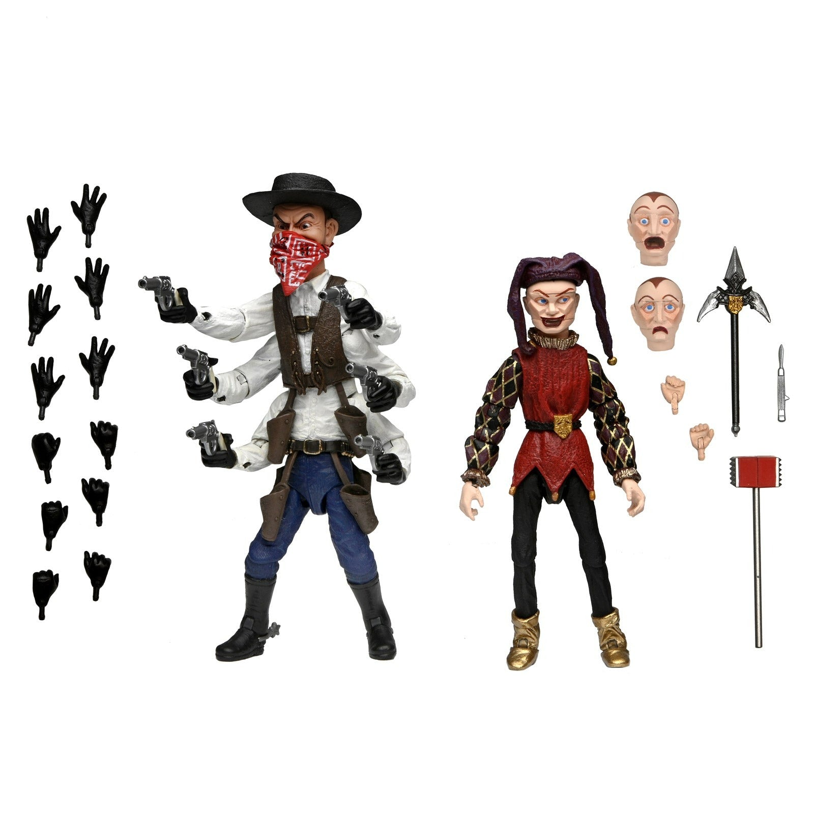BUY PUPPET MASTER - ULTIMATE SIX-SHOOTER & JESTER 2 PACK 7" ACTION FIGURES | NECA ONLINE AU