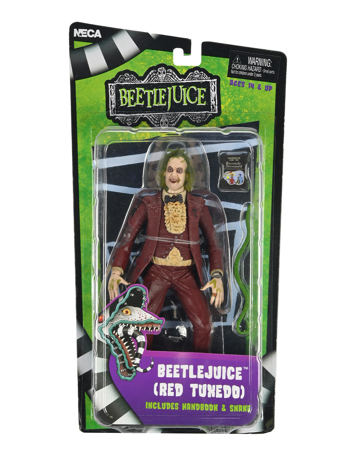 BUY NOW - BEETLEJUICE (1988) - RED TUXEDO BEETLEJUICE - 7" SCALE ACTION FIGURE | NECAONLINE AU