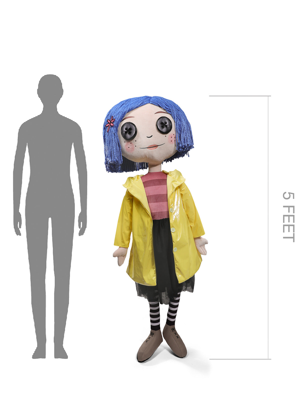 BUY NOW - CORALINE BUTTON EYES (STAND) 5FT LIFE SIZE PLUSH | NECA ONLINE