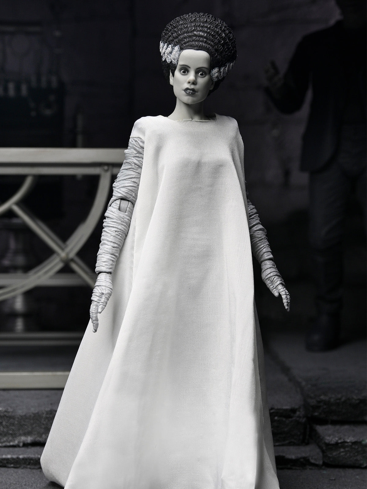 BUY NOW - UNIVERSAL MONSTERS X BRIDE OF FRANKENSTEIN 90TH ANN. THE MONSTER & HIS MATE 2PK 7″ FIGURES (B&W) | NECAONLINE.COM.AU