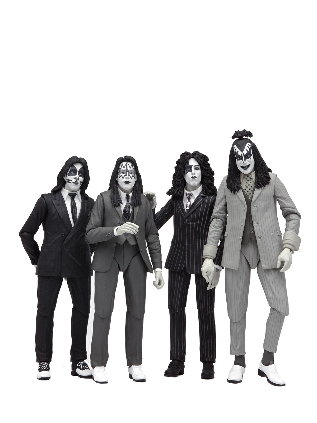 BUY NOW - KISS - DRESSED TO KILL ALBUM COVER 4 PACK - 7" SCALE ACTION FIGURES | NECAONLINE.COM.AU