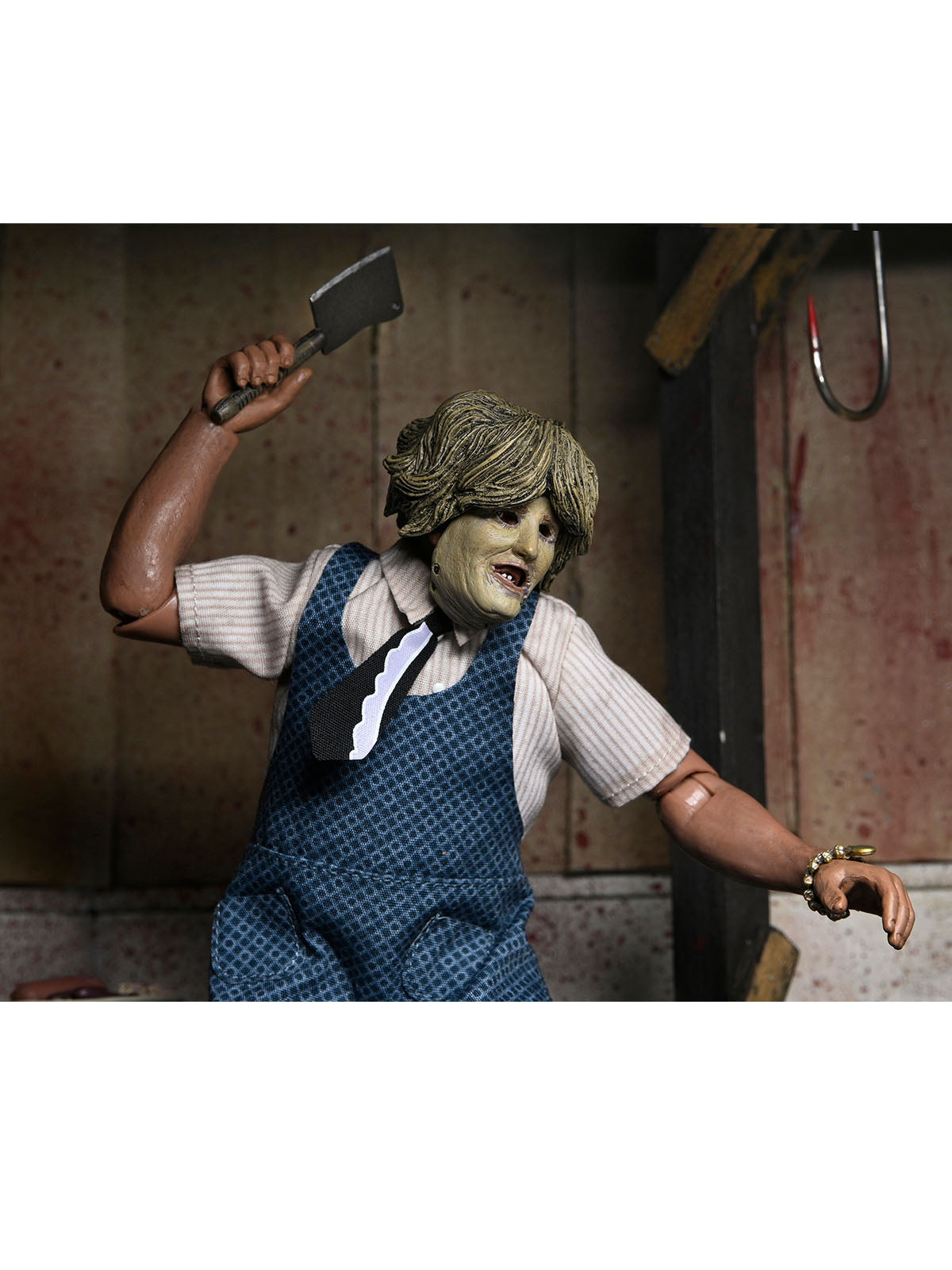 BUY NOW - TEXAS CHAINSAW MASSACRE LEATHERFACE WITH OLD LADY MASK - 8" CLOTHED ACTION FIGURE (WINDOW BOX) | NECAONLINE.COM.AU