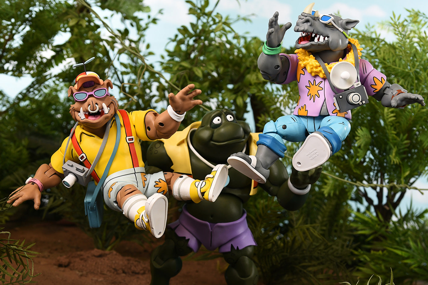 BUY NOW - TMNT VACATION BEBOP AND ROCKSTEADY 2 PACK (CARTOON) - 7" SCALE ACTION FIGURE | NECAONLINE AU