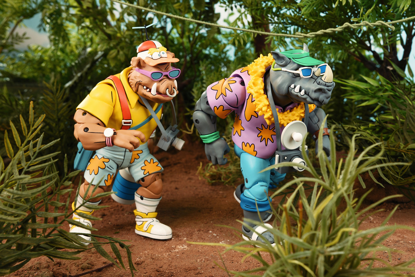 BUY NOW - TMNT VACATION BEBOP AND ROCKSTEADY 2 PACK (CARTOON) - 7" SCALE ACTION FIGURE | NECAONLINE AU