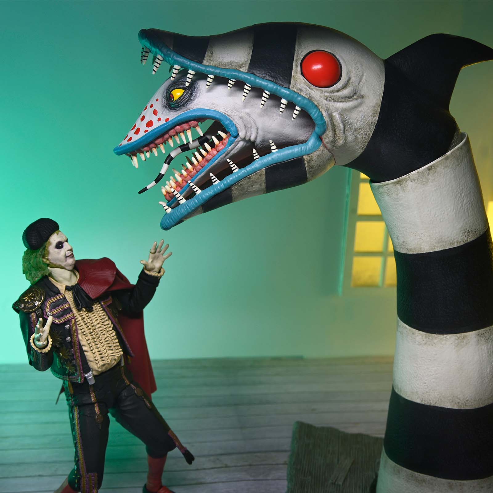 BUY NOW - BEETLEJUICE BEETLEJUICE ULTIMATE “MATADOR” BEETLEJUICE & SANDWORM 7″ 2-PACK SCALE ACTION FIGURES | NECAONLINE.COM.AU