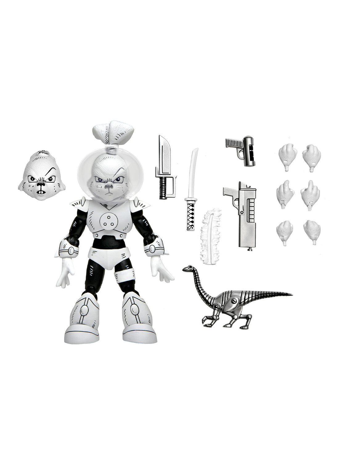 BUY NOW - SPACE USAGI YOJIMBO BLACK &amp; WHITE - 7&quot; SCALE ACTION FIGURE | NECAONLINE AU 