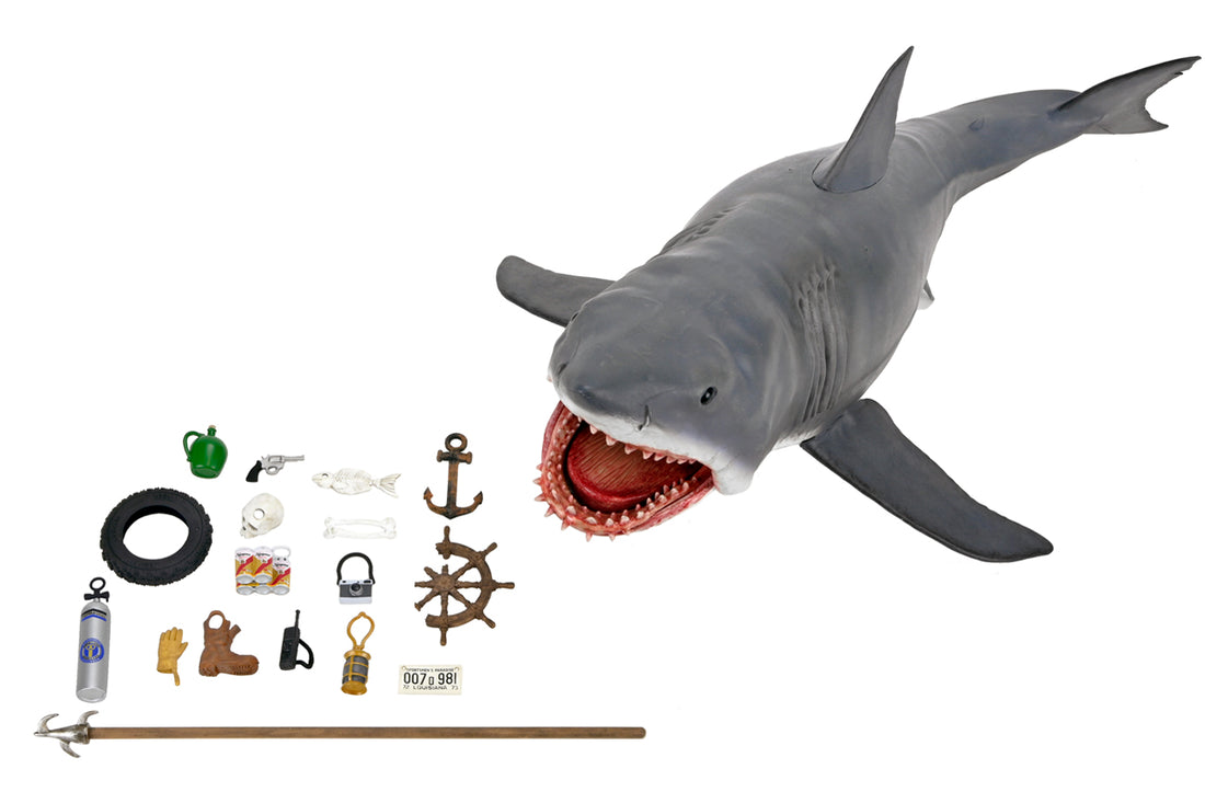 BUY NOW - JAWS 12″ HEAD TO TAIL ACTION FIGURE “THE GAME OF JAWS” 50TH ANNIVERSARY |NECAONLINE.COM.AU
