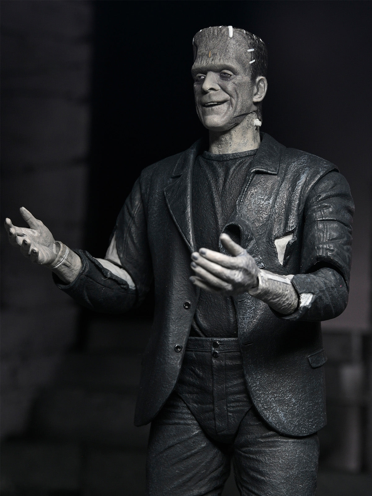 BUY NOW - UNIVERSAL MONSTERS X BRIDE OF FRANKENSTEIN 90TH ANN. THE MONSTER &amp; HIS MATE 2PK 7″ FIGURES (B&amp;W) | NECAONLINE.COM.AU