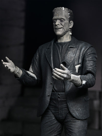 BUY NOW - UNIVERSAL MONSTERS X BRIDE OF FRANKENSTEIN 90TH ANN. THE MONSTER &amp; HIS MATE 2PK 7″ FIGURES (B&amp;W) | NECAONLINE.COM.AU