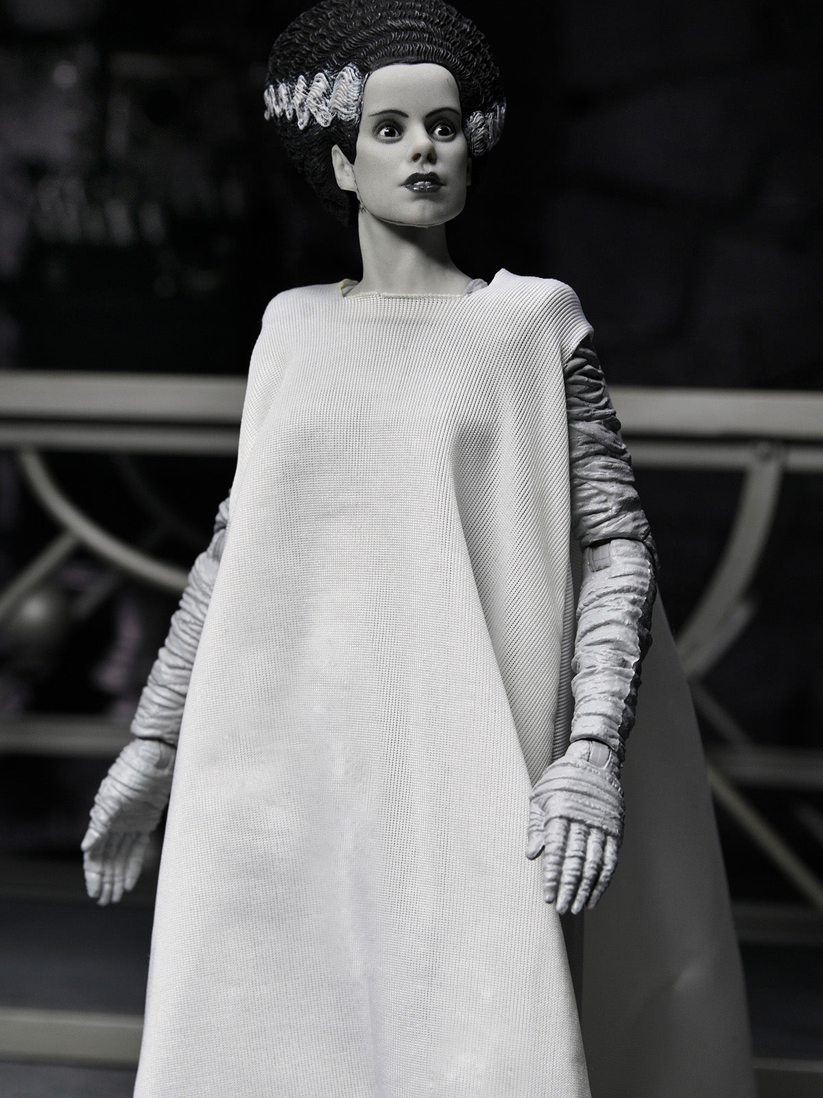 BUY NOW - UNIVERSAL MONSTERS X BRIDE OF FRANKENSTEIN 90TH ANN. THE MONSTER &amp; HIS MATE 2PK 7″ FIGURES (B&amp;W) | NECAONLINE.COM.AU