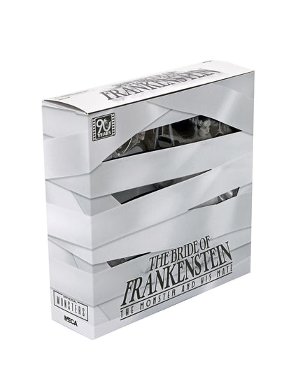 BUY NOW - UNIVERSAL MONSTERS X BRIDE OF FRANKENSTEIN 90TH ANN. THE MONSTER &amp; HIS MATE 2PK 7″ FIGURES (B&amp;W) | NECAONLINE.COM.AU
