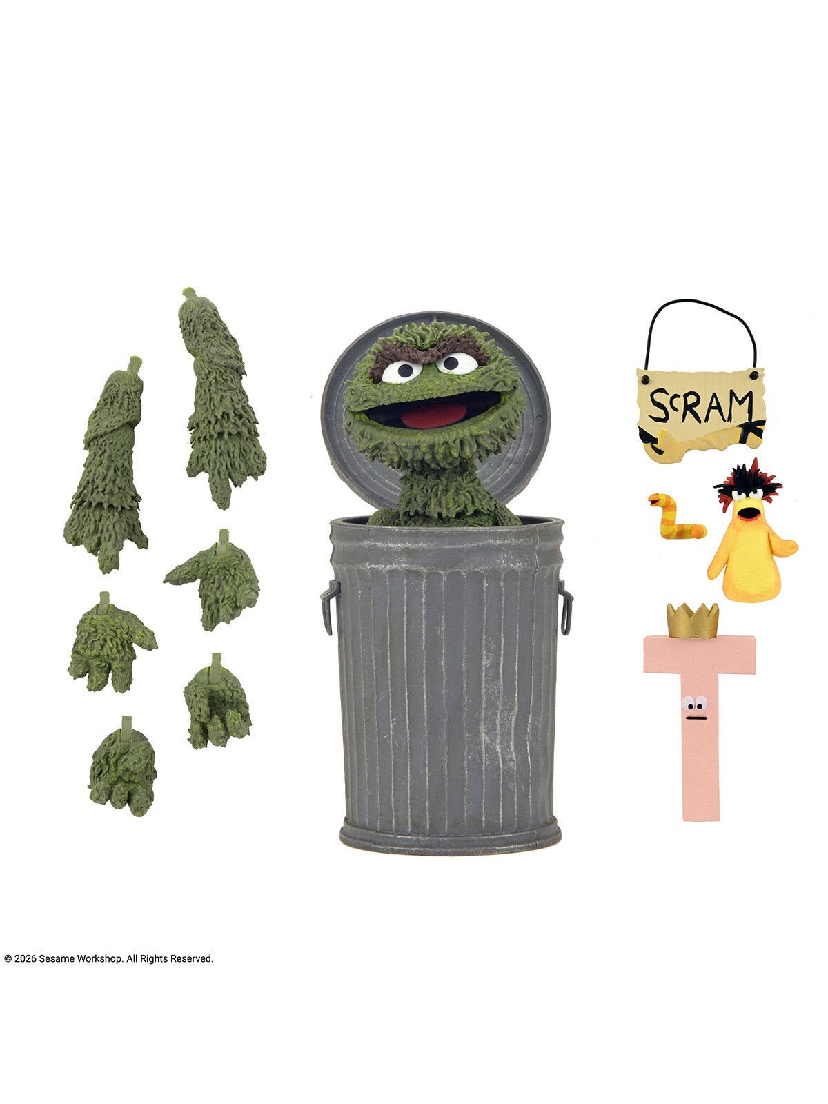 BUY NOW - SESAME STREET - ULTIMATE OSCAR THE GROUCH 7" SCALE ACTION FIGURE | NECAONLINE.COM.AU