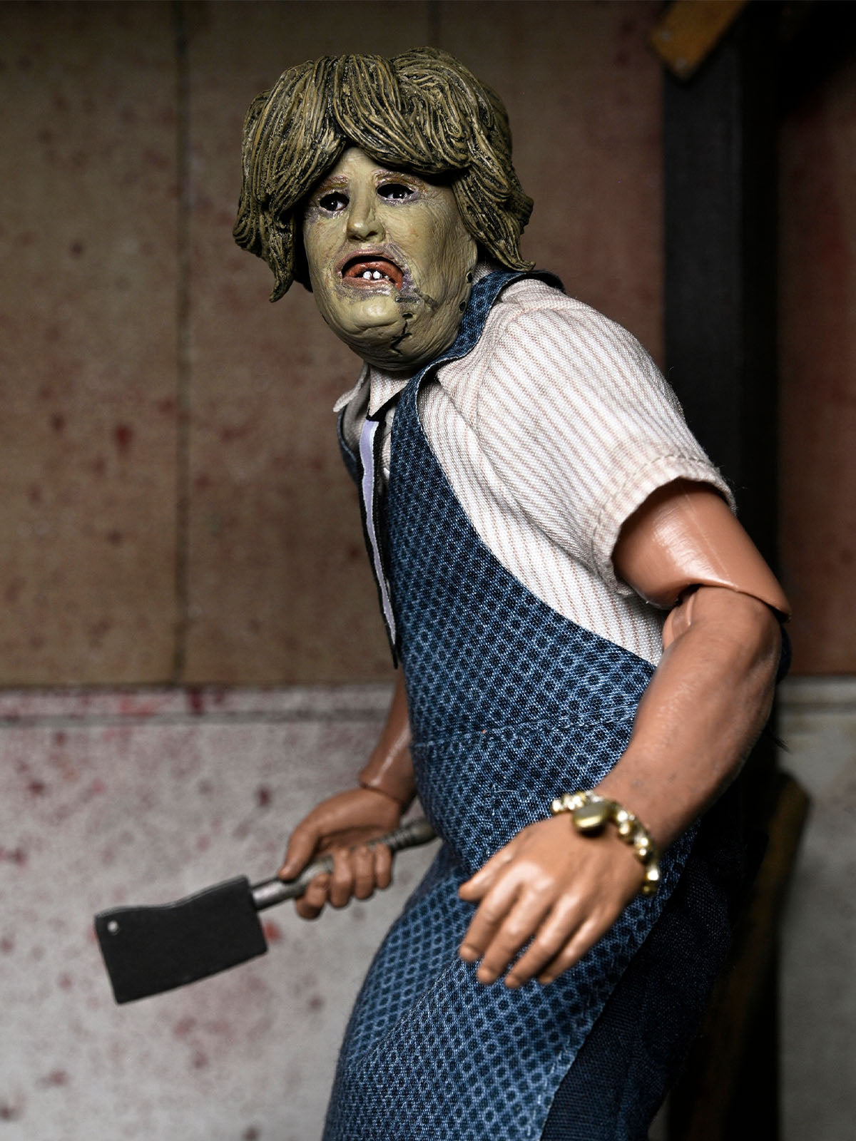 BUY NOW - TEXAS CHAINSAW MASSACRE LEATHERFACE WITH OLD LADY MASK - 8" CLOTHED ACTION FIGURE (WINDOW BOX) | NECAONLINE.COM.AU