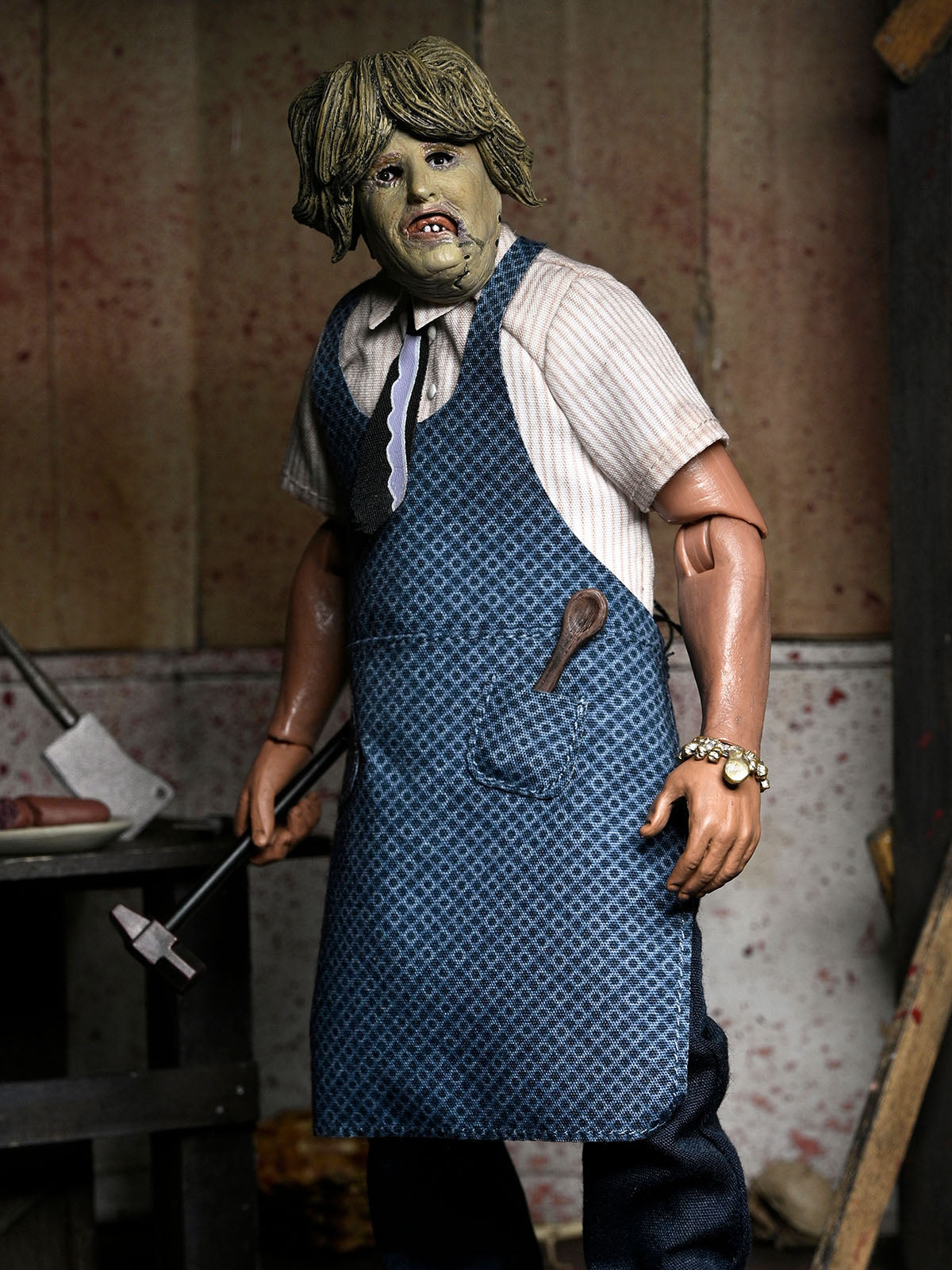 BUY NOW - TEXAS CHAINSAW MASSACRE LEATHERFACE WITH OLD LADY MASK - 8" CLOTHED ACTION FIGURE (WINDOW BOX) | NECAONLINE.COM.AU