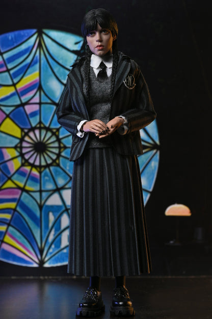 BUY NOW - WEDNESDAY – WEDNESDAY ADDAMS (NEVERMORE UNIFORM) AND ENID 2 PACK – 8″ CLOTHED ACTION FIGURE | NECAONLINE.COM.AU