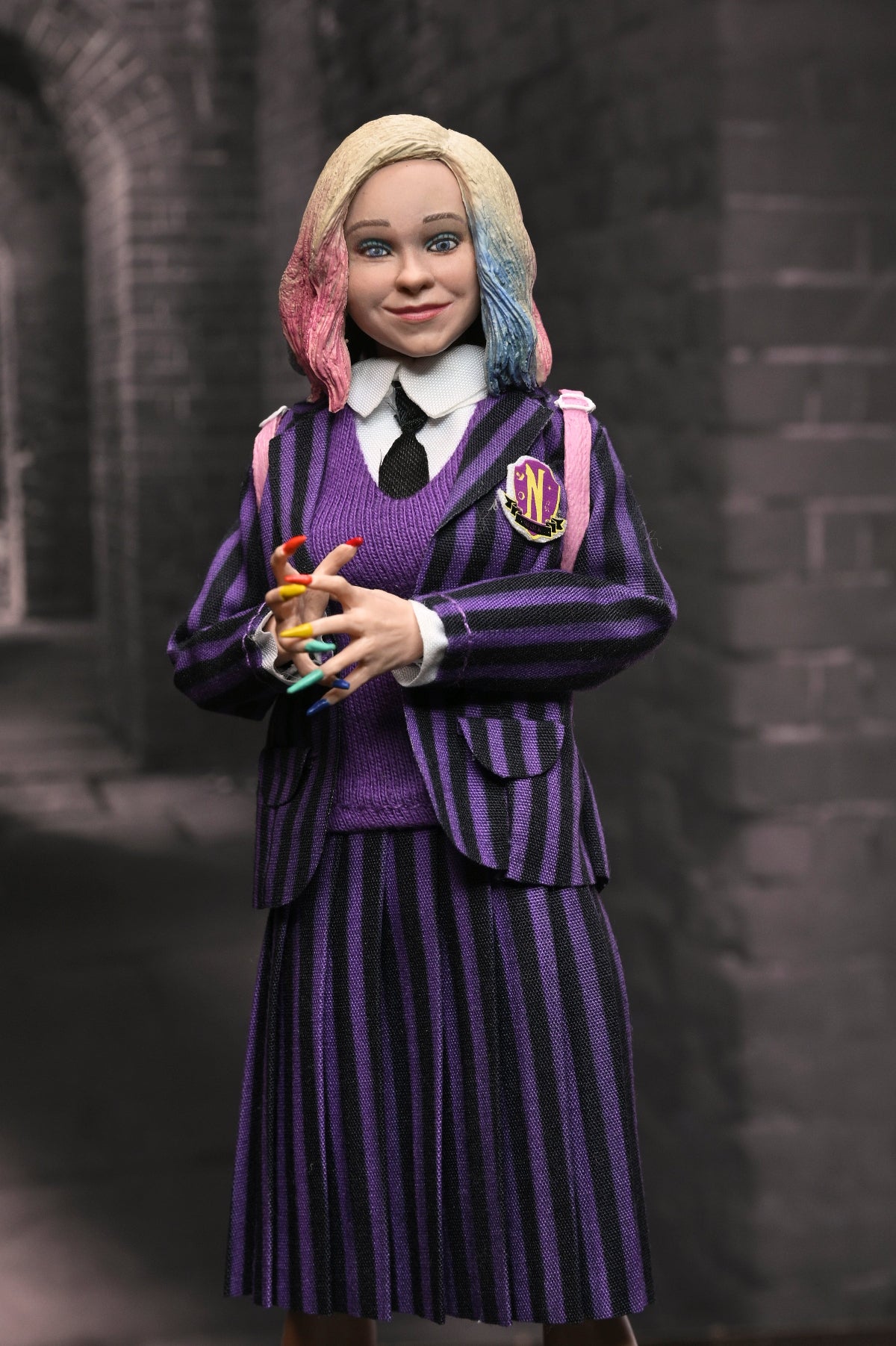 BUY NOW - WEDNESDAY – WEDNESDAY ADDAMS (NEVERMORE UNIFORM) AND ENID 2 PACK – 8″ CLOTHED ACTION FIGURE | NECAONLINE.COM.AU