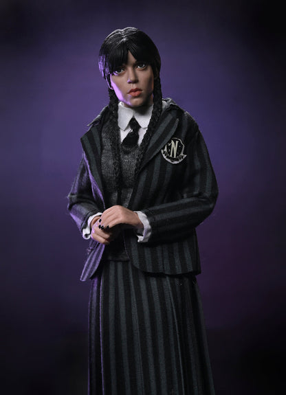 BUY NOW - WEDNESDAY – WEDNESDAY ADDAMS (NEVERMORE UNIFORM) AND ENID 2 PACK – 8″ CLOTHED ACTION FIGURE | NECAONLINE.COM.AU