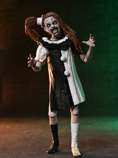 BUY NOW - TERRIFIER – ULTIMATE ART THE CLOWN &amp; LITTLE PALE GIRL 2 PACK – 7″ SCALE ACTION FIGURES | NECAONLINE.COM.AU