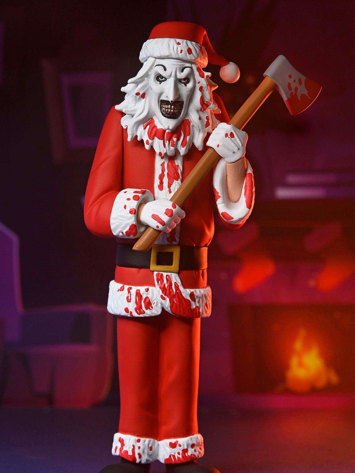 BUY NOW - TERRIFIER – ART THE CLOWN SANTA SUIT (BLOODY VERSION) 6″ SCALE FIGURE TOONY TERRORS | NECAONLINE.COM.AU