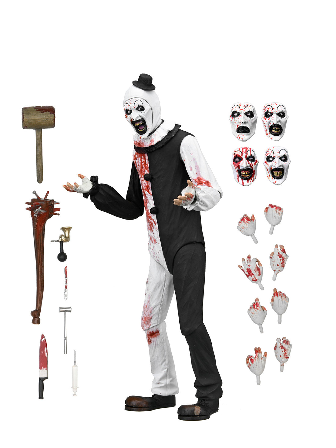 BUY NOW - TERRIFIER - ULTIMATE ART THE CLOWN (BLOOD SPLATTERED) - 7" SCALE ACTION FIGURE | NECAONLINE.COM.AU