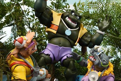 BUY NOW - TMNT VACATION BEBOP AND ROCKSTEADY 2 PACK (CARTOON) - 7&quot; SCALE ACTION FIGURE | NECAONLINE AU 