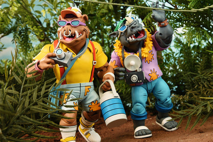 BUY NOW - TMNT VACATION BEBOP AND ROCKSTEADY 2 PACK (CARTOON) - 7&quot; SCALE ACTION FIGURE | NECAONLINE AU 