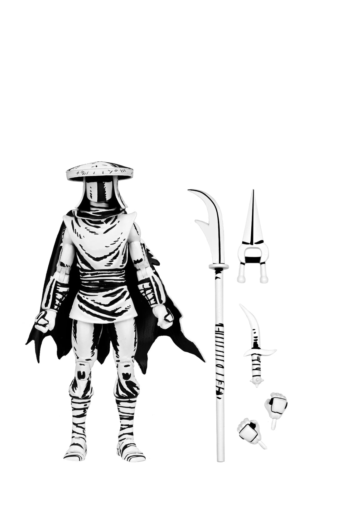 BUY NOW | TMNT ELITE FOOT NINJA GUARD BLACK &amp; WHITE FIGURE (MIRAGE COMICS) – 7″ SCALE ACTION FIGURE | NECAONLINE.COM.AU