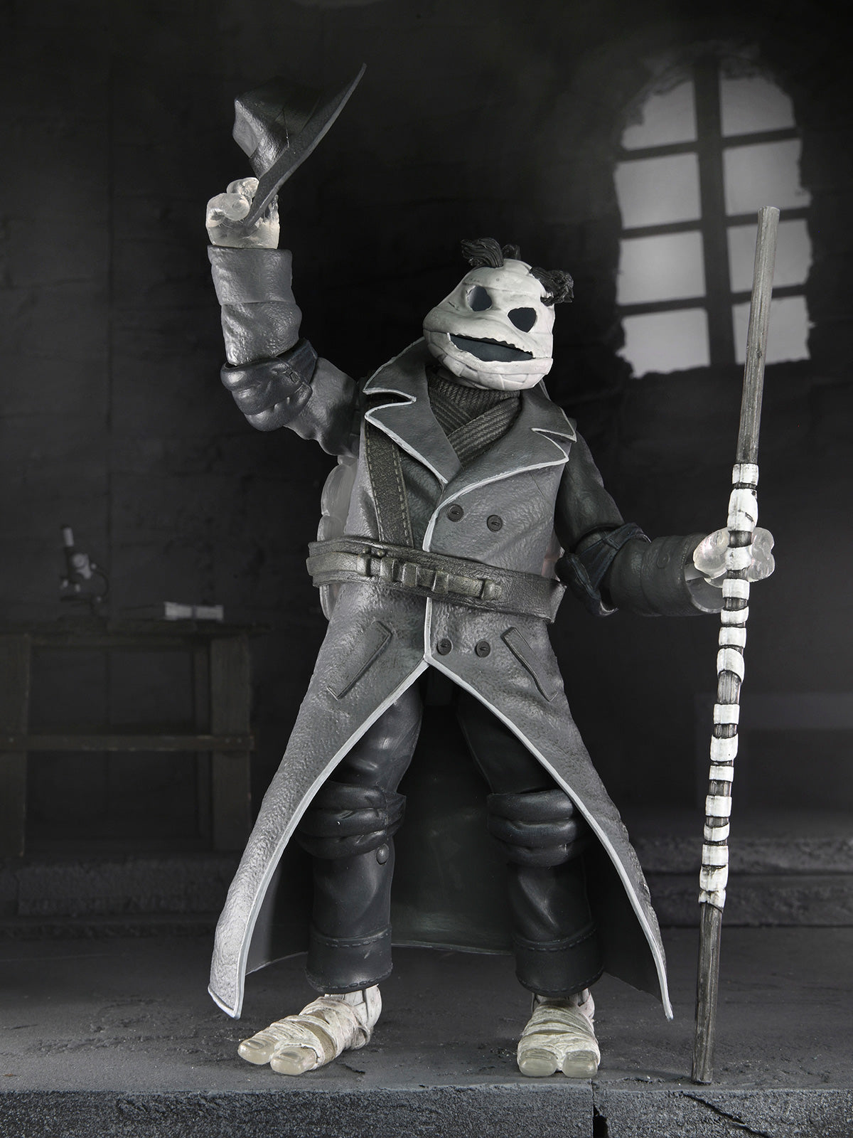 UNIVERSAL MONSTERS X TMNT 4 PACK TURTLES BLACK &amp; WHITE - 7&quot; SCALE ACTION FIGURES