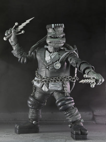 UNIVERSAL MONSTERS X TMNT 4 PACK TURTLES BLACK &amp; WHITE - 7&quot; SCALE ACTION FIGURES