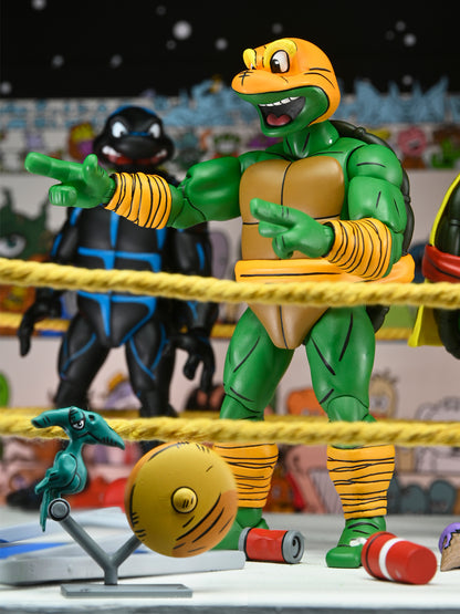 TMNT STUMP WRESTLING TURTLES 4 PACK (ARCHIE COMICS) 7&quot; SCALE ACTION FIGURES