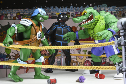 TMNT STUMP WRESTLING TURTLES 4 PACK (ARCHIE COMICS) 7&quot; SCALE ACTION FIGURES