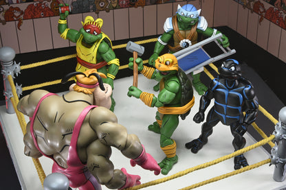 TMNT STUMP WRESTLING TURTLES 4 PACK (ARCHIE COMICS) 7&quot; SCALE ACTION FIGURES