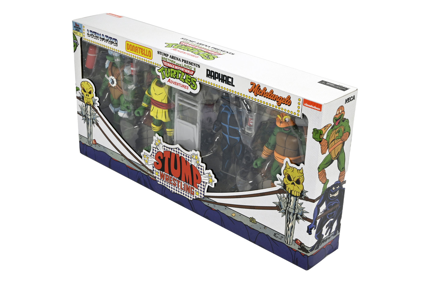 TMNT STUMP WRESTLING TURTLES 4 PACK (ARCHIE COMICS) 7&quot; SCALE ACTION FIGURES