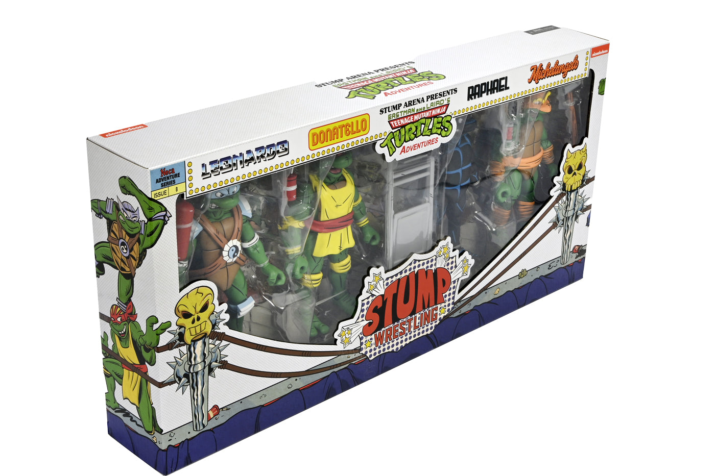 TMNT STUMP WRESTLING TURTLES 4 PACK (ARCHIE COMICS) 7&quot; SCALE ACTION FIGURES