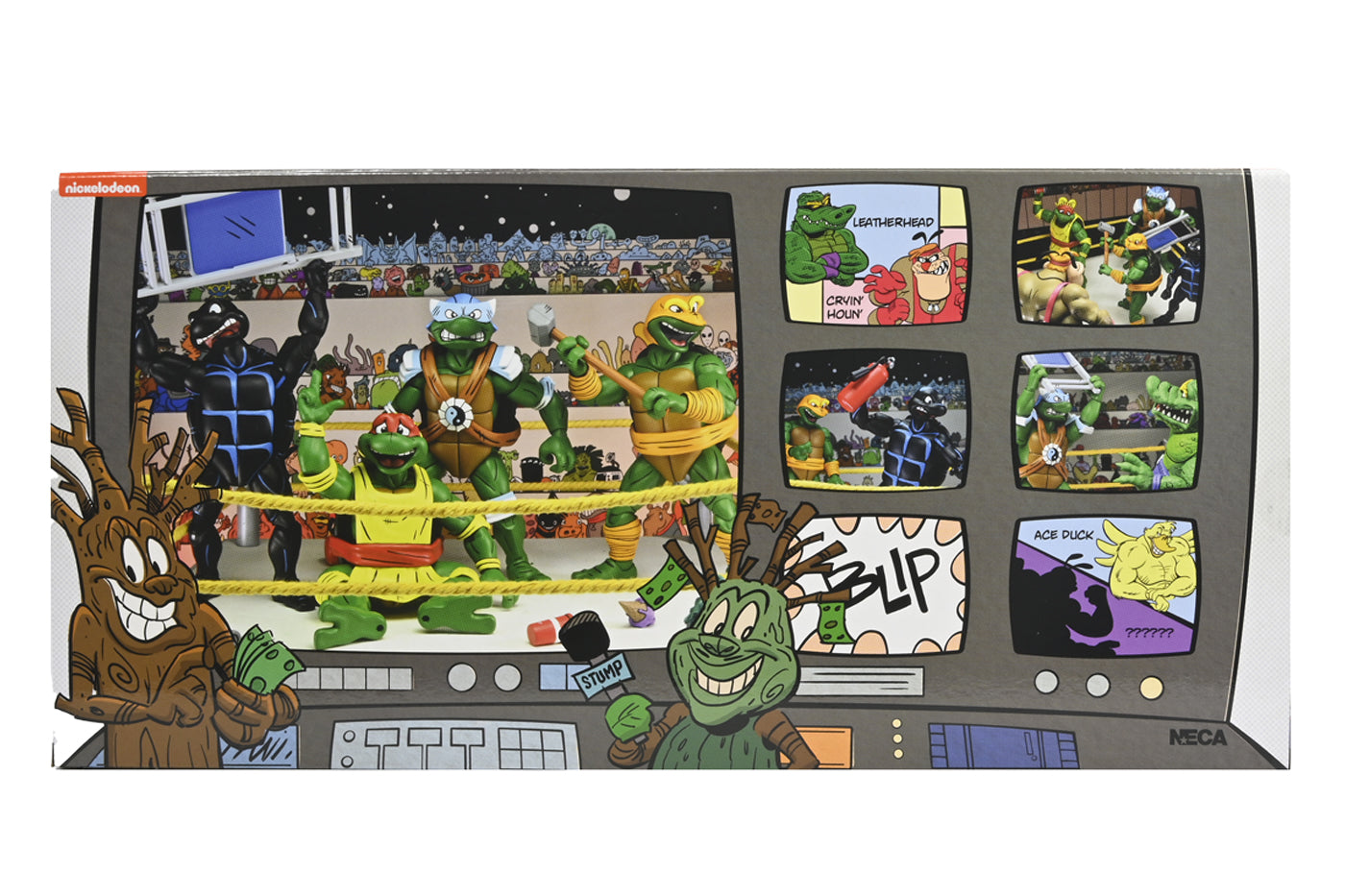 TMNT STUMP WRESTLING TURTLES 4 PACK (ARCHIE COMICS) 7&quot; SCALE ACTION FIGURES
