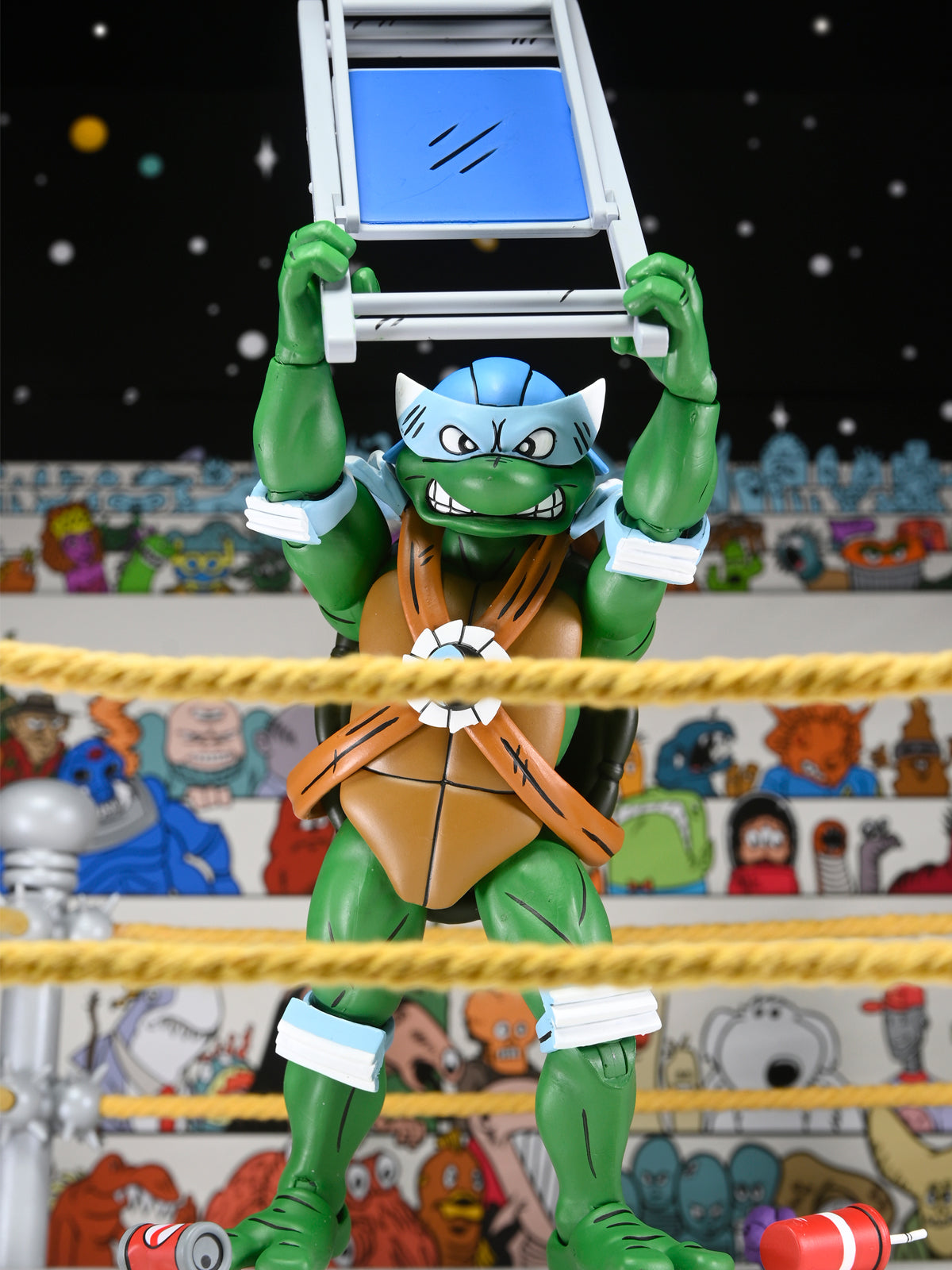 TMNT STUMP WRESTLING TURTLES 4 PACK (ARCHIE COMICS) 7&quot; SCALE ACTION FIGURES