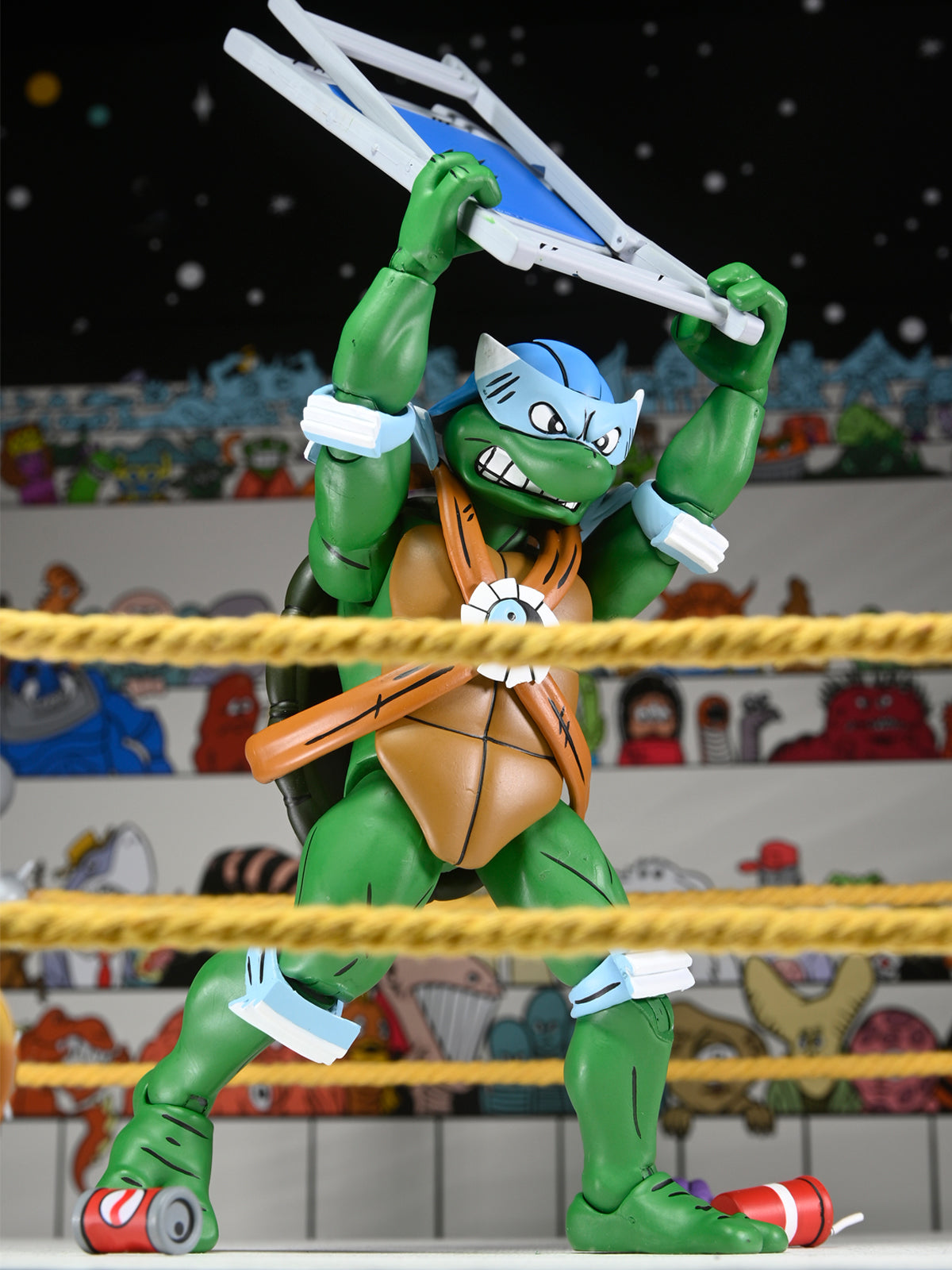 TMNT STUMP WRESTLING TURTLES 4 PACK (ARCHIE COMICS) 7&quot; SCALE ACTION FIGURES