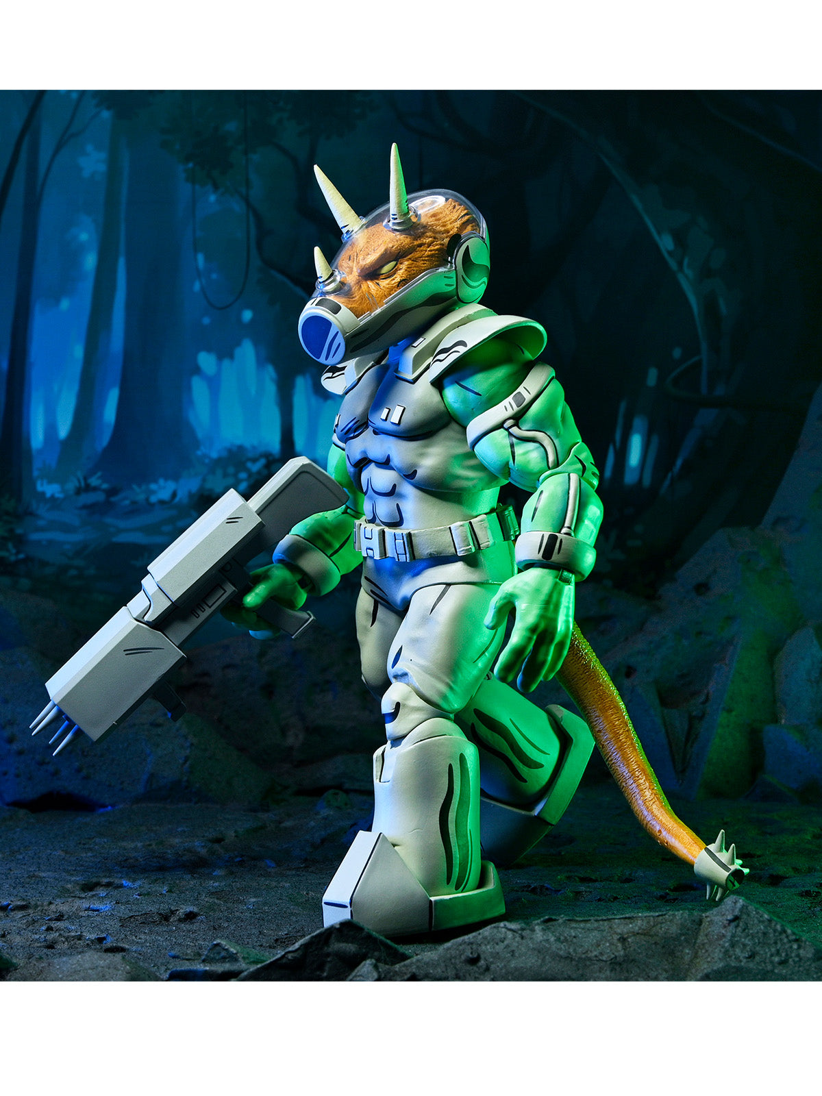 BUY NOW - TMNT (MIRAGE COMICS) SHOCK COMMANDO TRICERATON - 7" SCALE ACTION FIGURE | NECAONLINE.COM.AU