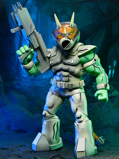 BUY NOW - TMNT (MIRAGE COMICS) SHOCK COMMANDO TRICERATON - 7" SCALE ACTION FIGURE | NECAONLINE.COM.AU