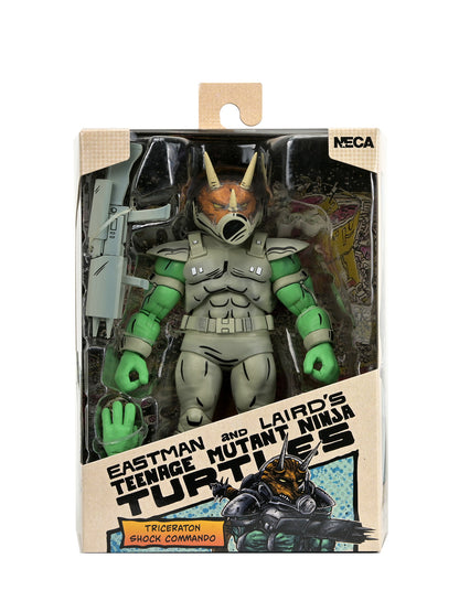 BUY NOW - TMNT (MIRAGE COMICS) SHOCK COMMANDO TRICERATON - 7" SCALE ACTION FIGURE | NECAONLINE.COM.AU