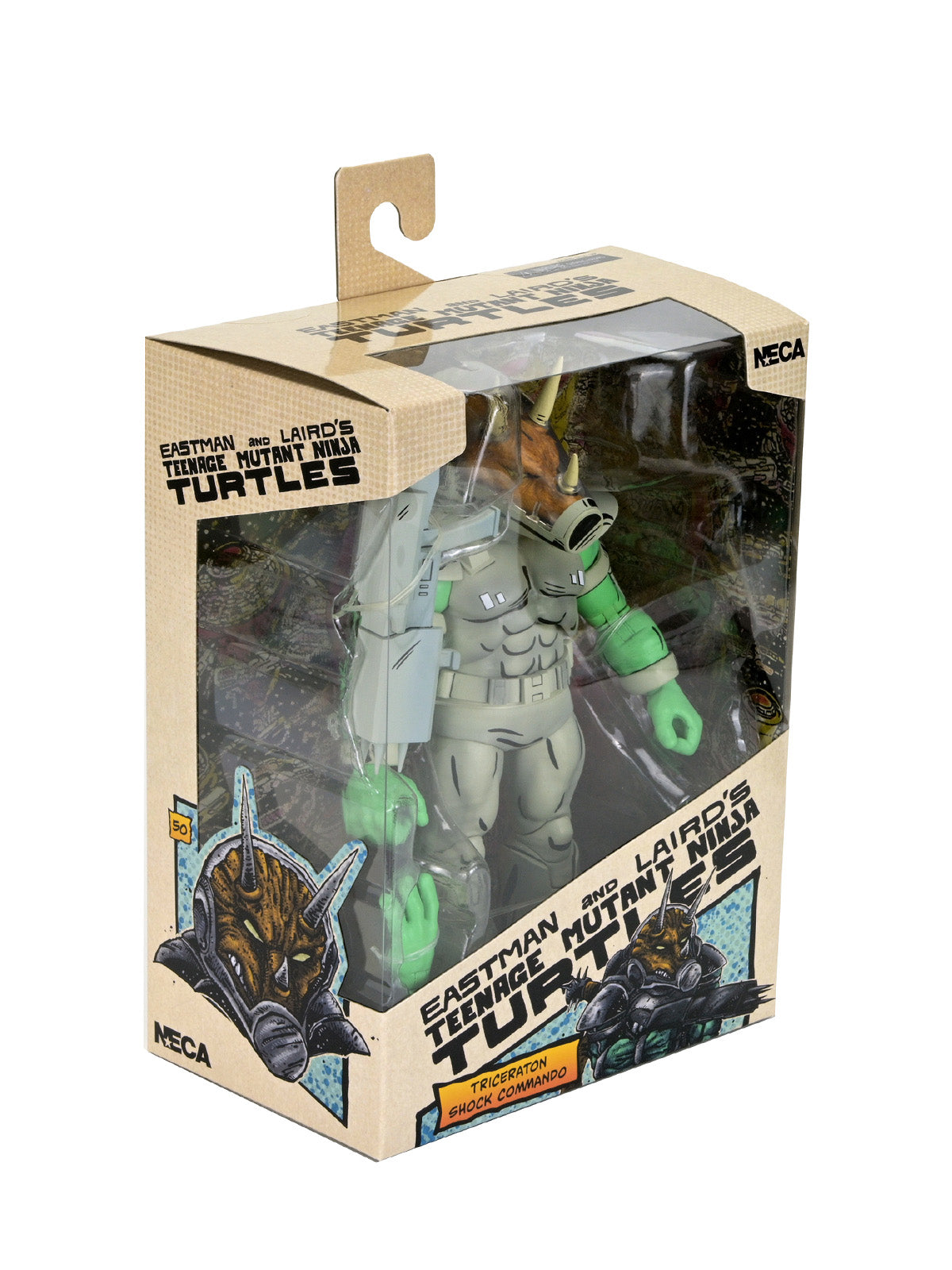 BUY NOW - TMNT (MIRAGE COMICS) SHOCK COMMANDO TRICERATON - 7" SCALE ACTION FIGURE | NECAONLINE.COM.AU