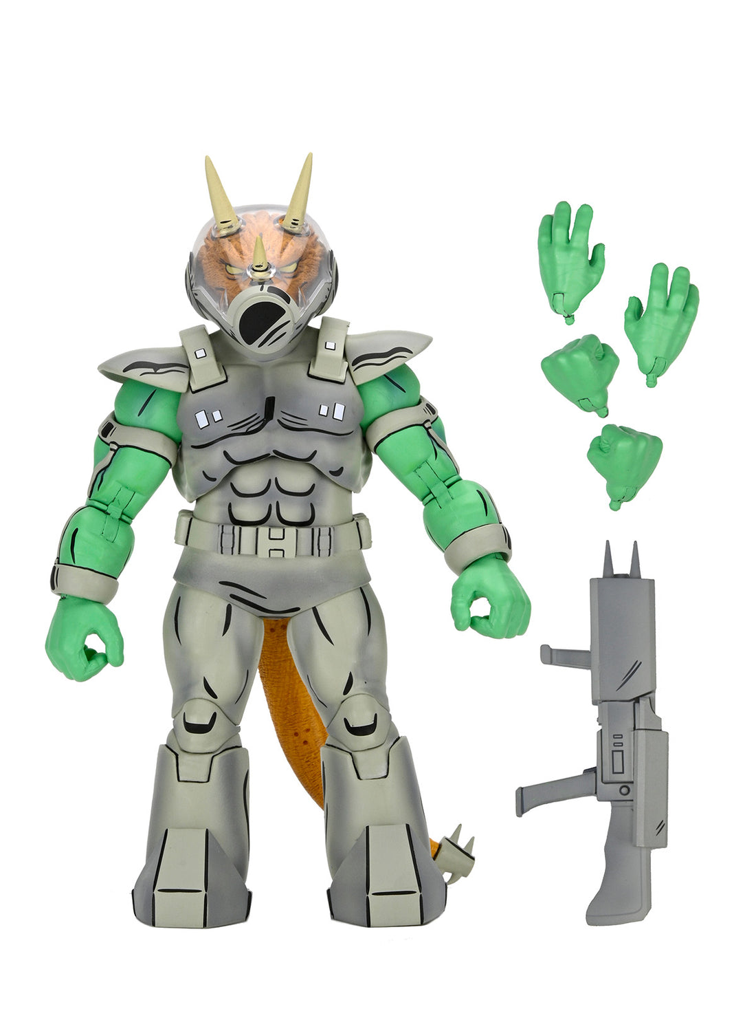 BUY NOW - TMNT (MIRAGE COMICS) SHOCK COMMANDO TRICERATON - 7" SCALE ACTION FIGURE | NECAONLINE.COM.AU