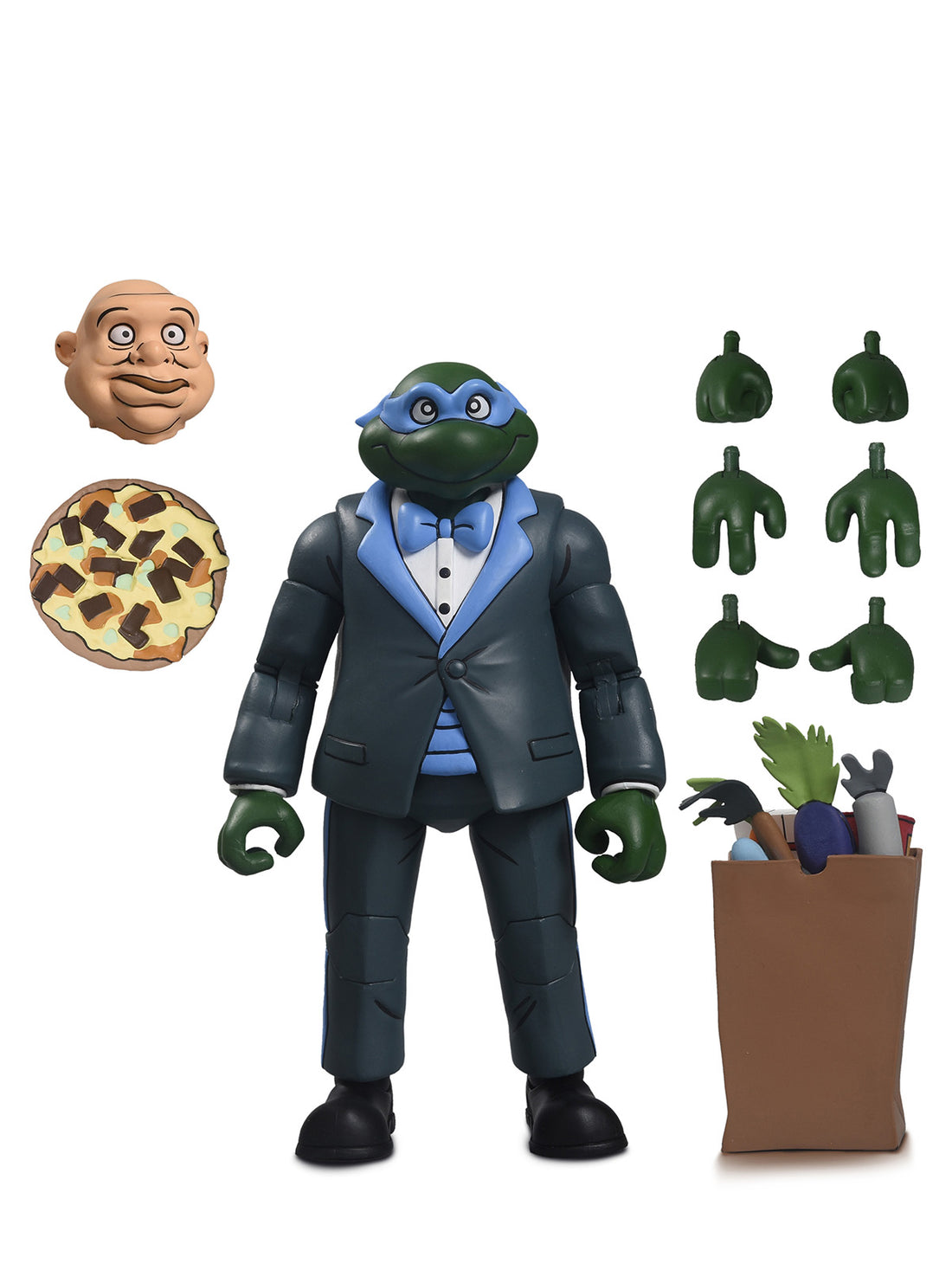 BUY NOW - TMNT (1987 CARTOON) TUXEDO LEONARDO – 7″ SCALE ACTION FIGURE | NECAONLINE.COM.AU