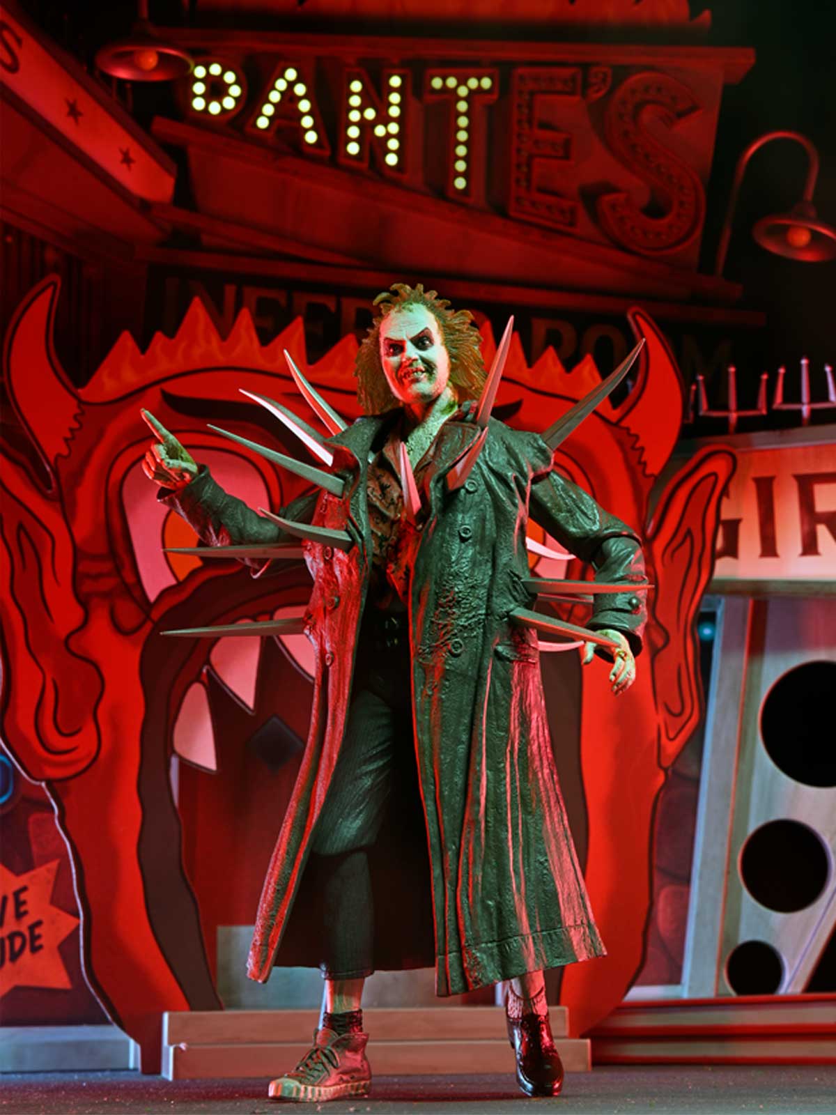 BUY NOW | BEETLEJUICE (1988) - TRENCHCOAT WITH SPIKES INFERNO ROOM DELUXE SET - 7&quot; SCALE ACTION FIGURE | NECAONLINE AU 